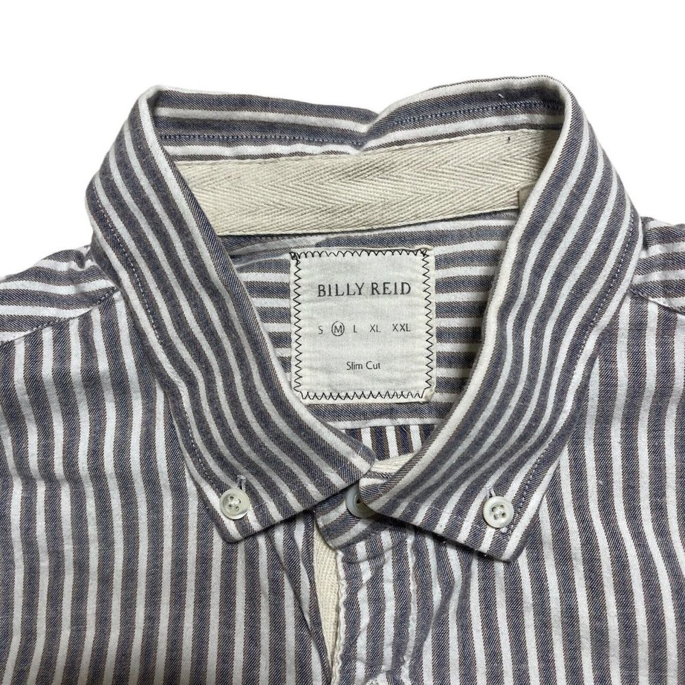 Billy Reid Slim Fit Light Striped Button Down Shirt Medium